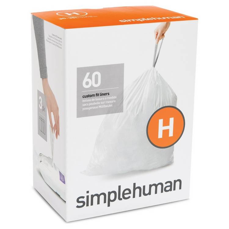 Simplehuman 35L Code H bin liners 60-pack, UK version