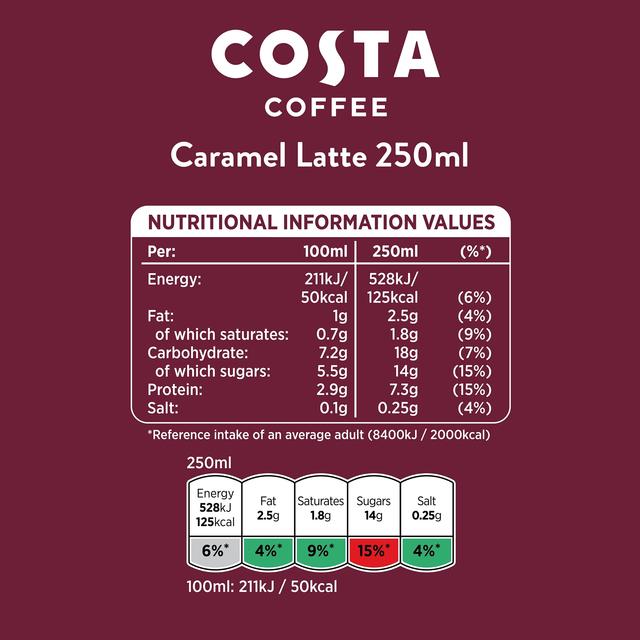 Costa Coffee Caramel Latte   250ml GOODS M&S   