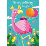 Flamingo Birthday Card GOODS M&S   