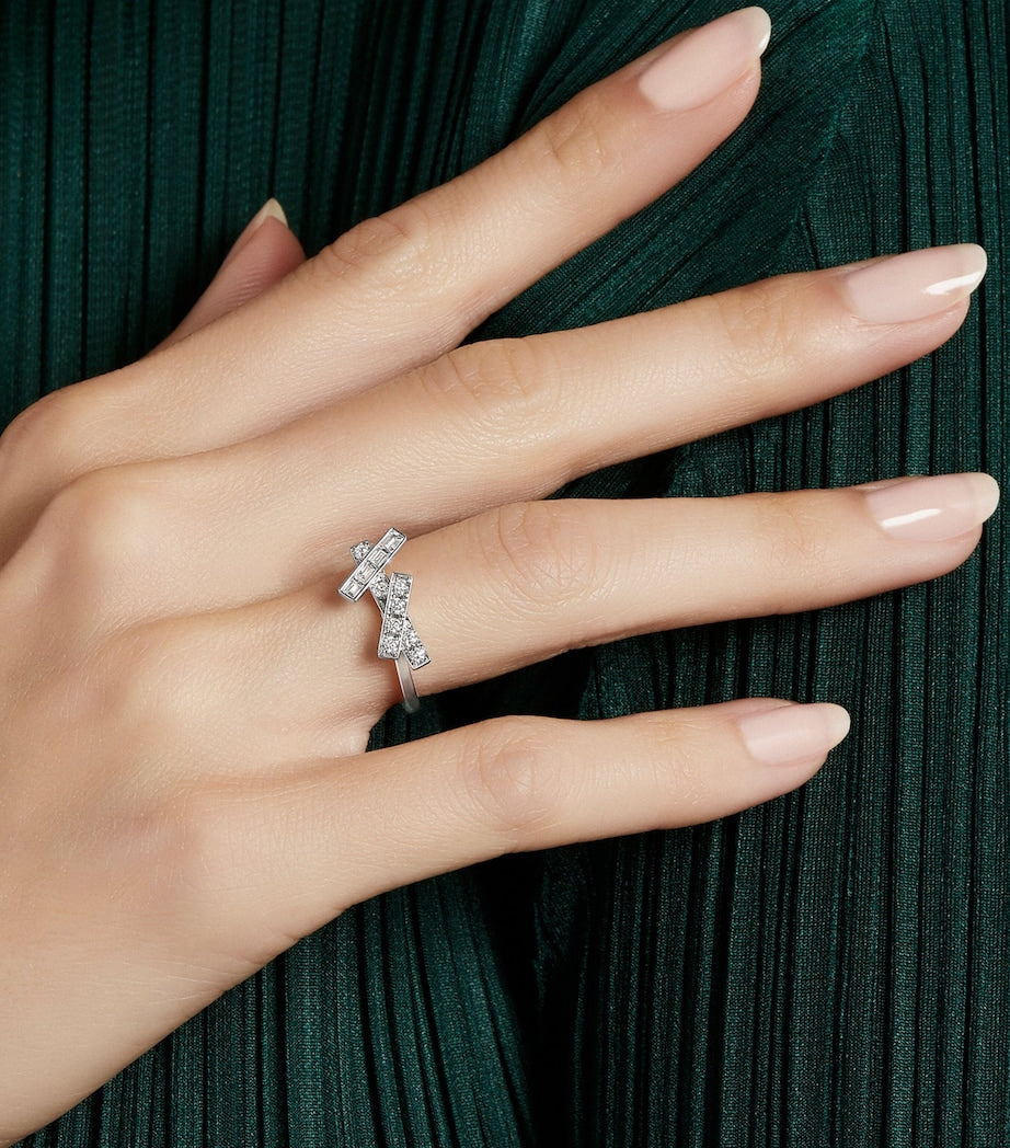 Graff white gold diamond threads ring - British product
