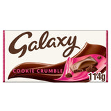 Galaxy Cookie Crumble & Milk Chocolate Block Bar Vegetarian   114g GOODS M&S   