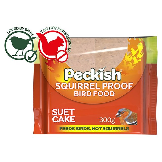 Peckish Squirrel Proof Suet Cake For Wild Birds   300g