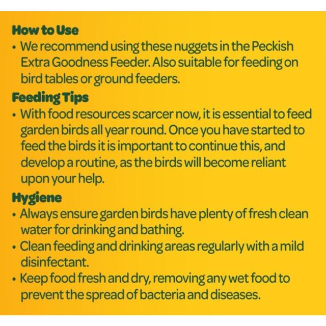 Peckish Extra Goodness Suet Nuggets For Wild Birds   2kg GOODS M&S   