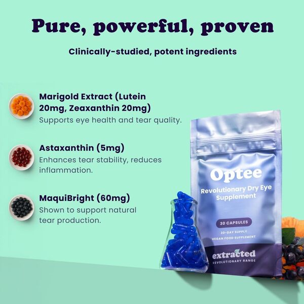 Optee dry eye supplement 30 capsules, UK version