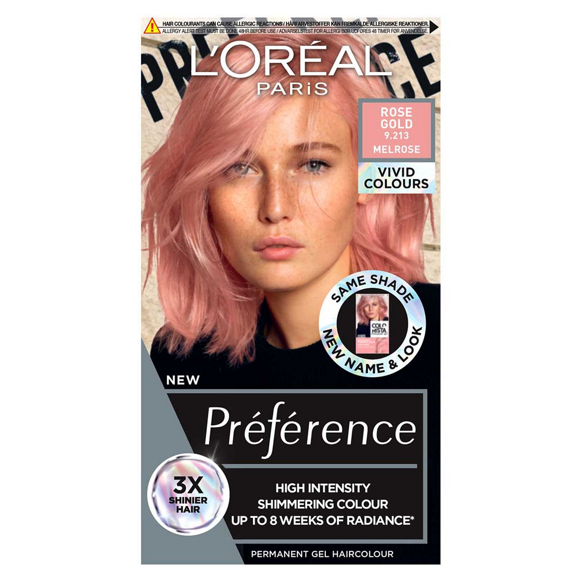 L'Oreal Paris Preference Vivids Permanent Hair Dye, Intense Luminous Colour, Rose Gold 9.213 GOODS Boots   