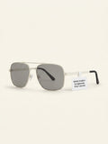 Gucci metal sunglasses rectangle frame gold-tone, UK version