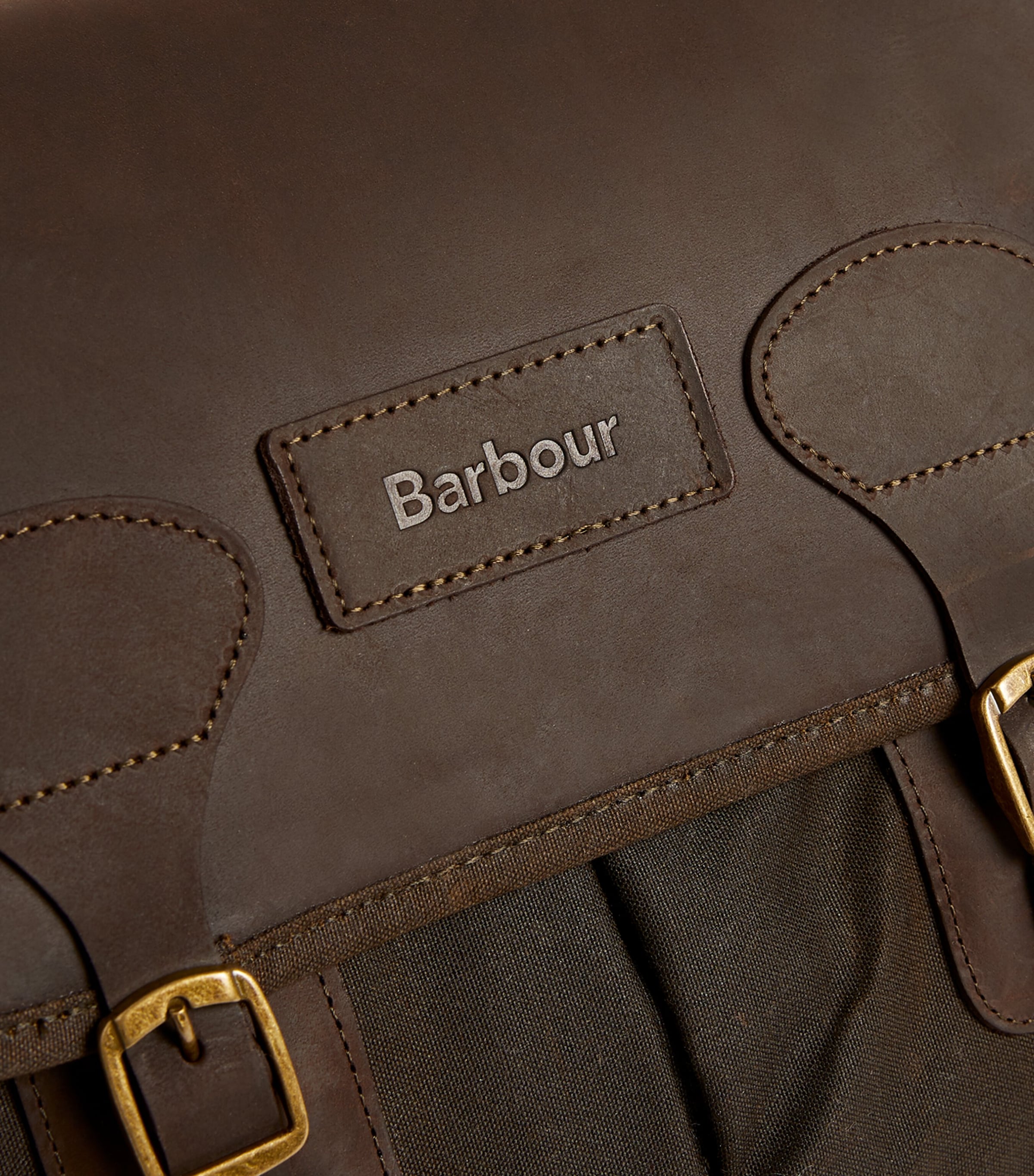 Barbour waxed Tarras messenger bag with leather trim, imported from the UK
