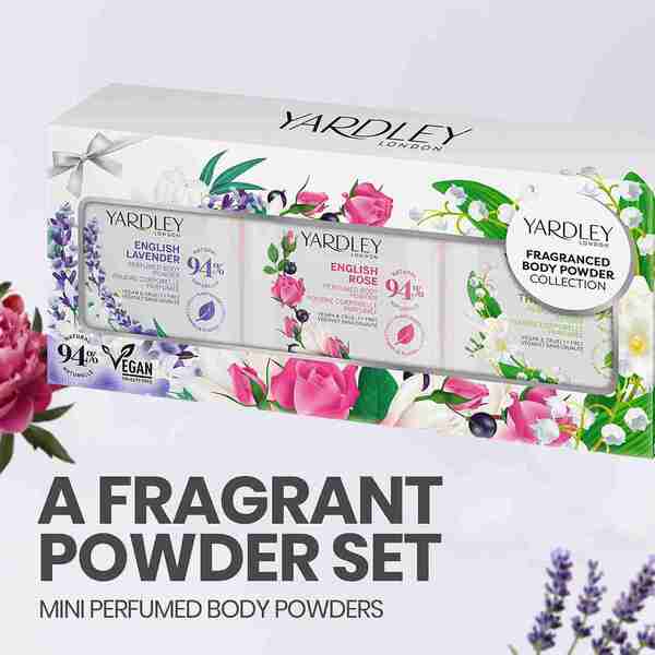 Yardley London perfumed powder trio collection, UK version