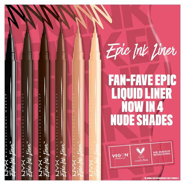 NYX Professional Makeup liquid eyeliner Milk Chocolate, UK version