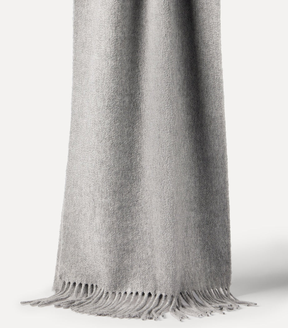 Brunello Cucinelli cashmere double-knit scarf 200x40cm (British brand)