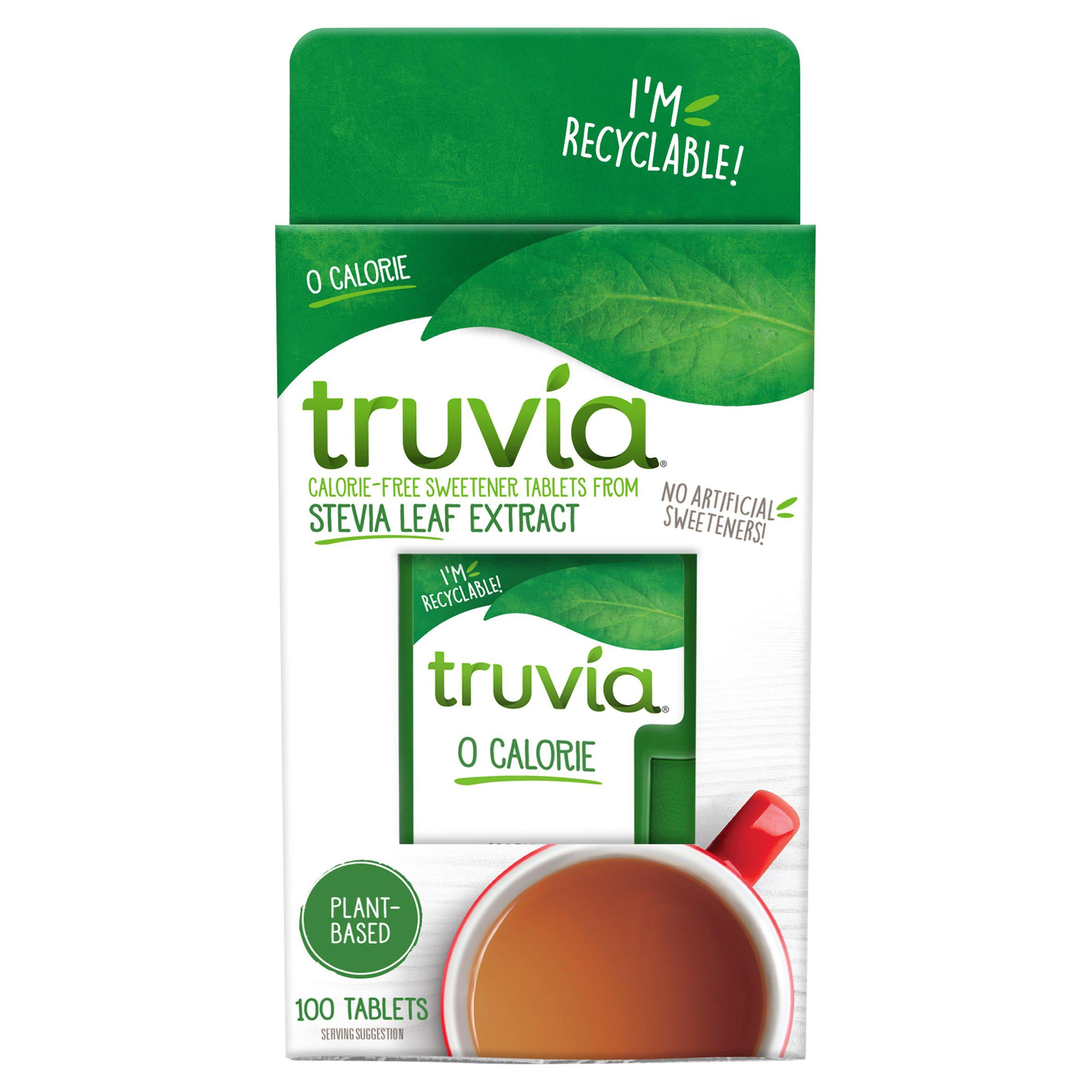 Truvia Sweetener 0 Calorie from Stevia Leaf tablets 100x5g Low calorie Sainsburys   