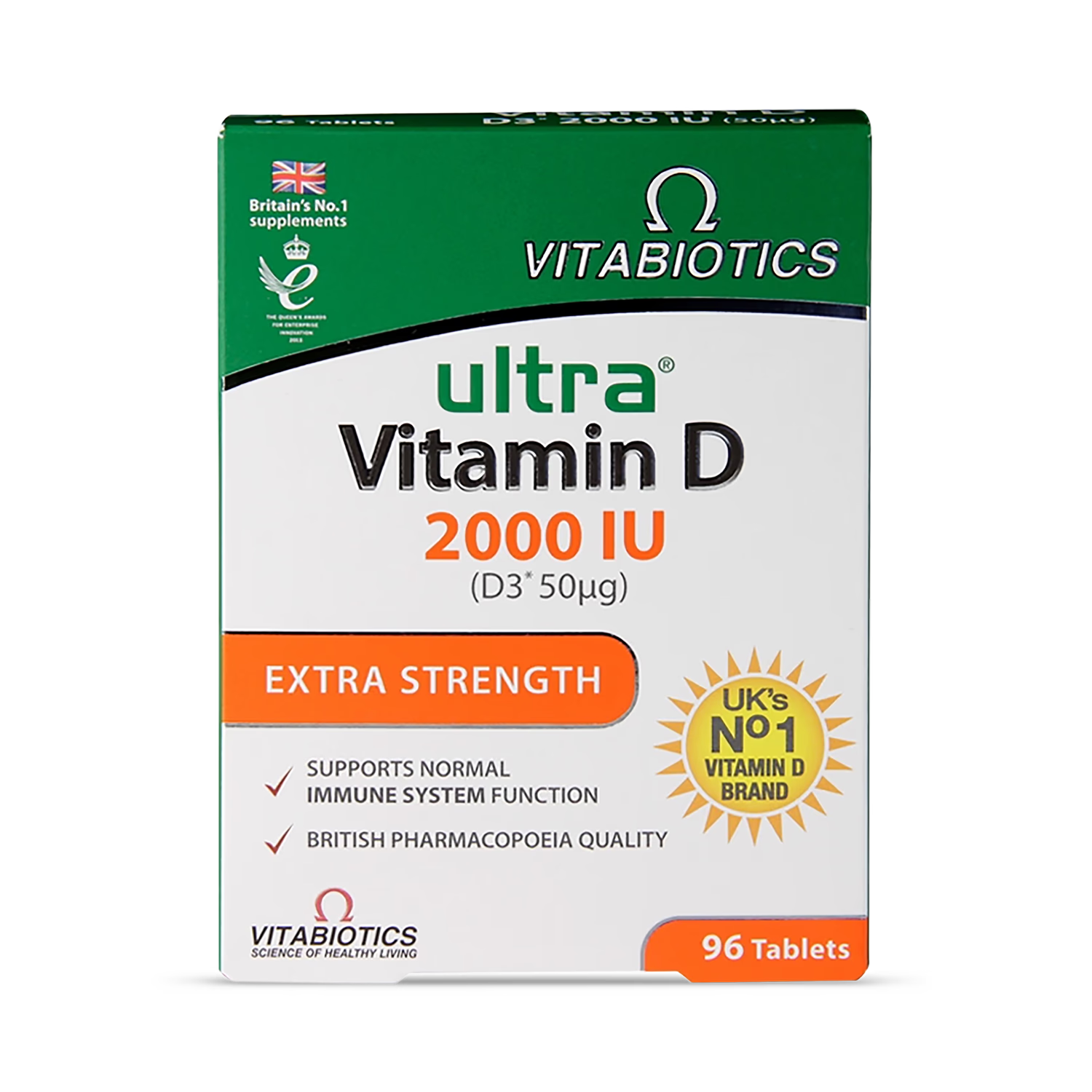 Vitabiotics Ultra Vitamin D 2000 IU Extra Strength 96 tablets - British product