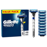 Gillette Mach 3 Turbo 3D Value Pack, Razor + 9 Razor Blades GOODS Superdrug   