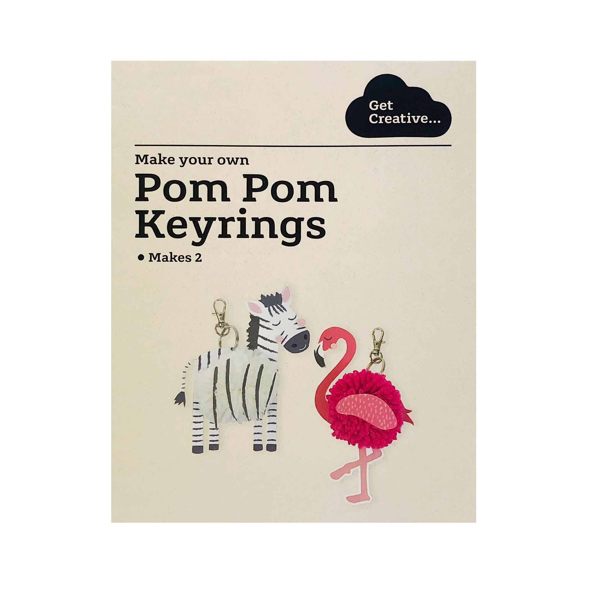 Get Creative Pom Pom Animal Keyrings GOODS Sainsburys   