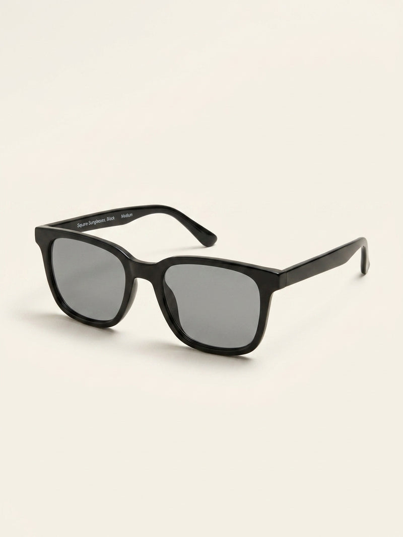 Prada PS B09SU Men's Polarised Pillow Sunglasses, Matte Black/Grey