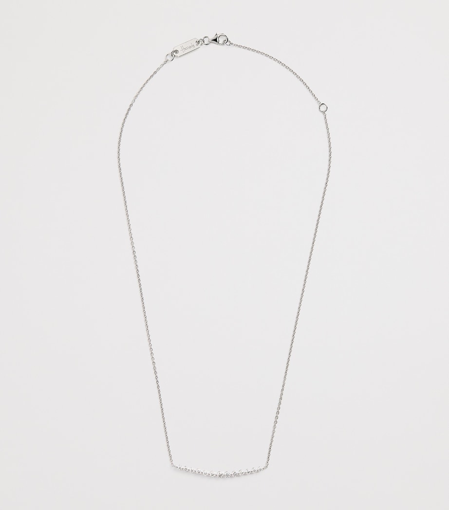 Harrods graduating white gold diamond pendant necklace 0.50ct (British brand)