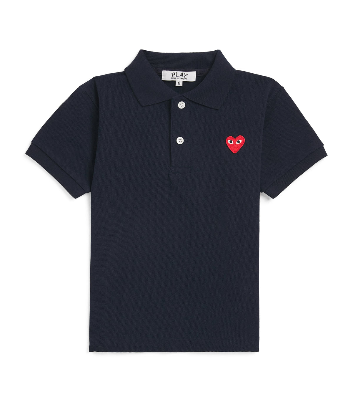 Comme Des Garçons cotton polo shirt with heart logo for kids 2-6 years - British product