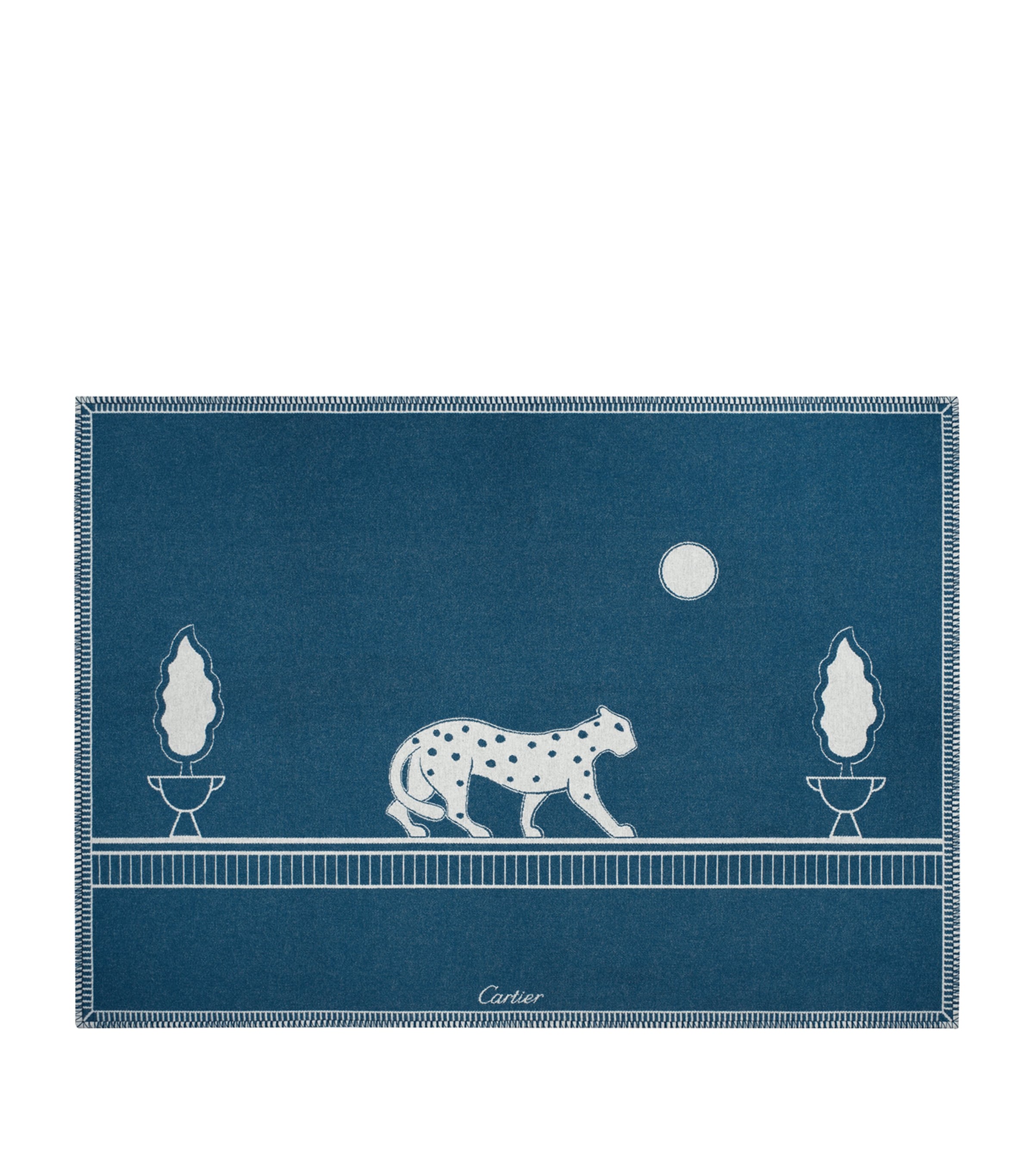 Cartier Panthère de Cartier merino wool-cashmere throw 190cm x 140cm - British product