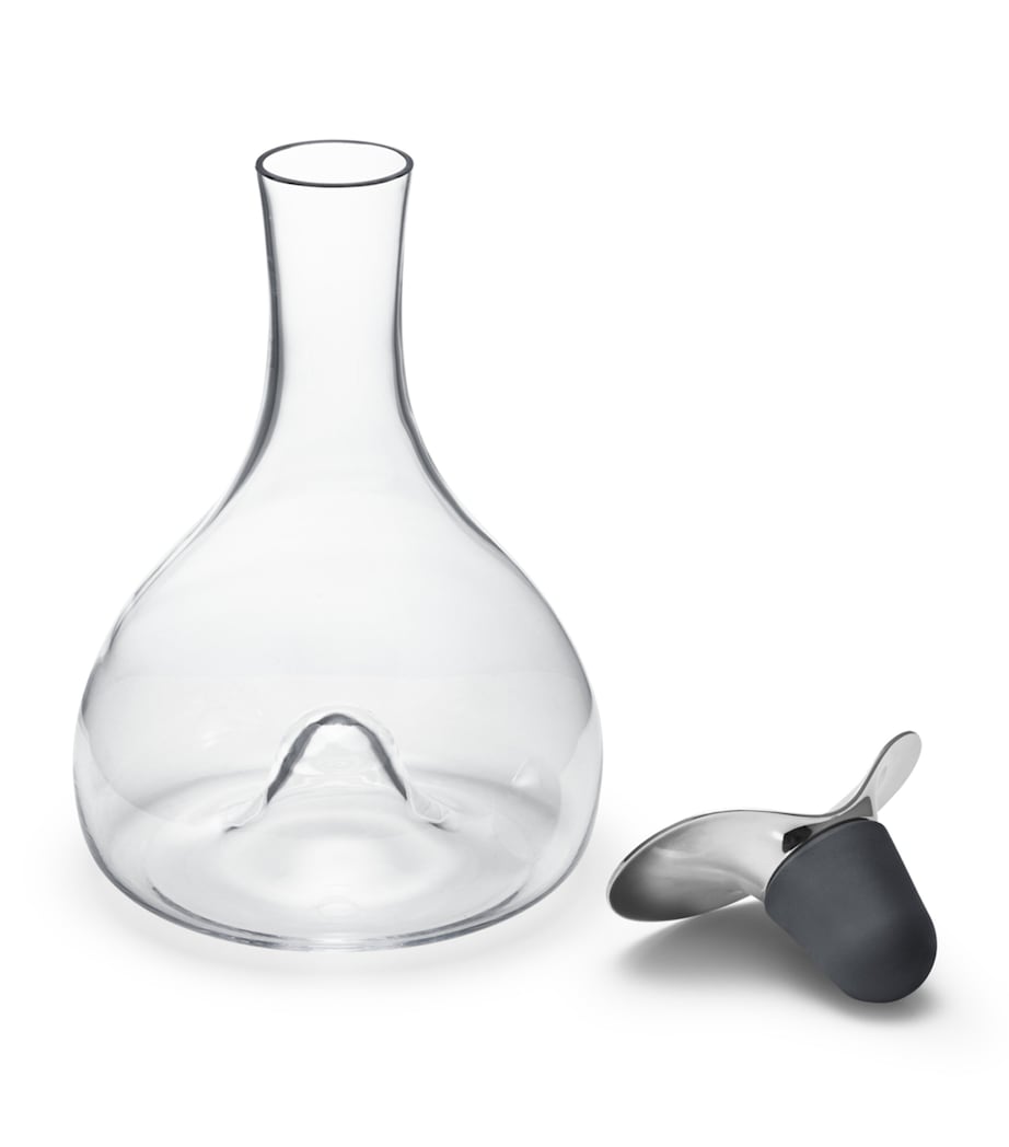 Georg Jensen wine carafe with stainless steel stopper, UK version