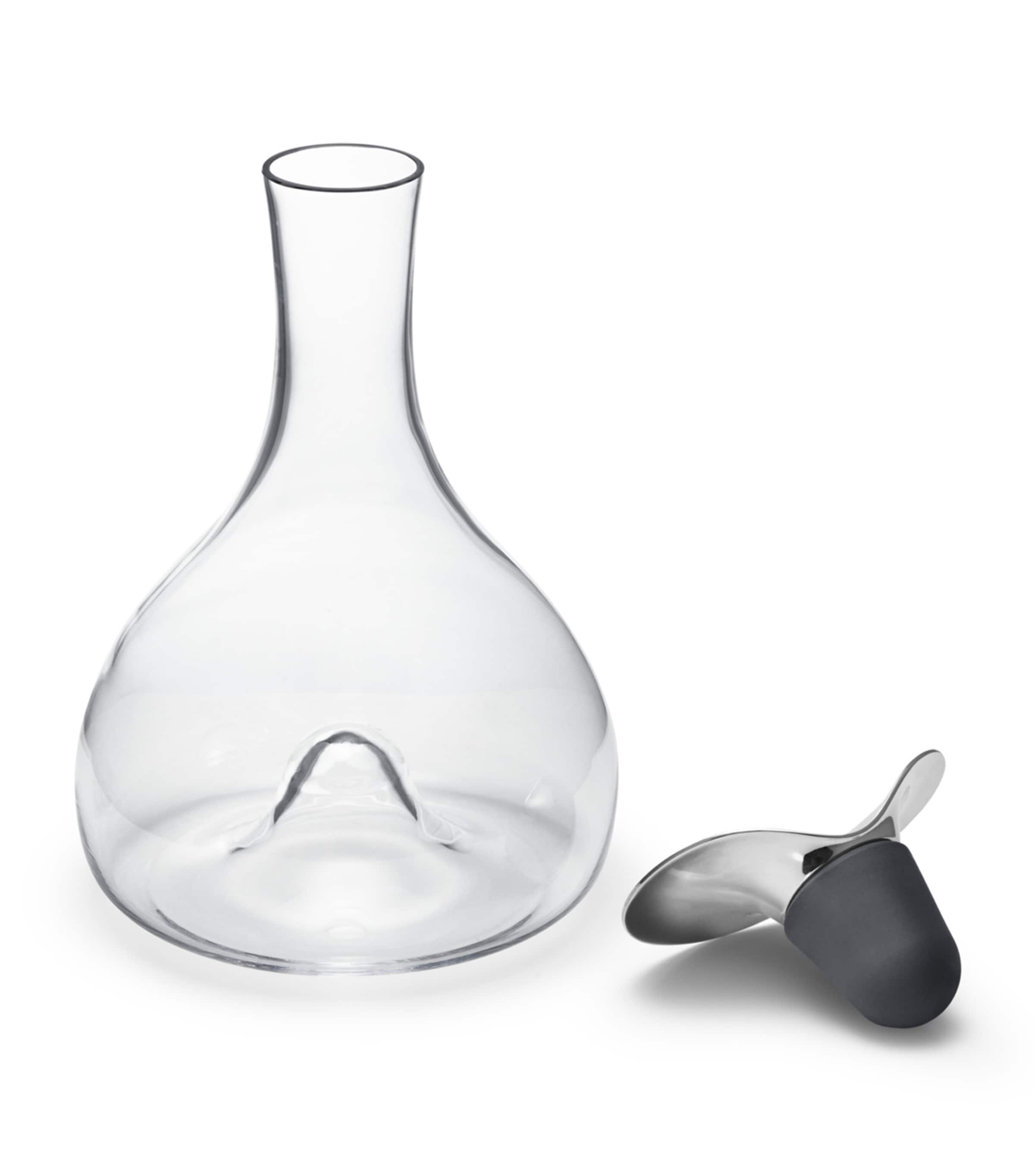 Georg Jensen wine carafe with stainless steel stopper, UK version