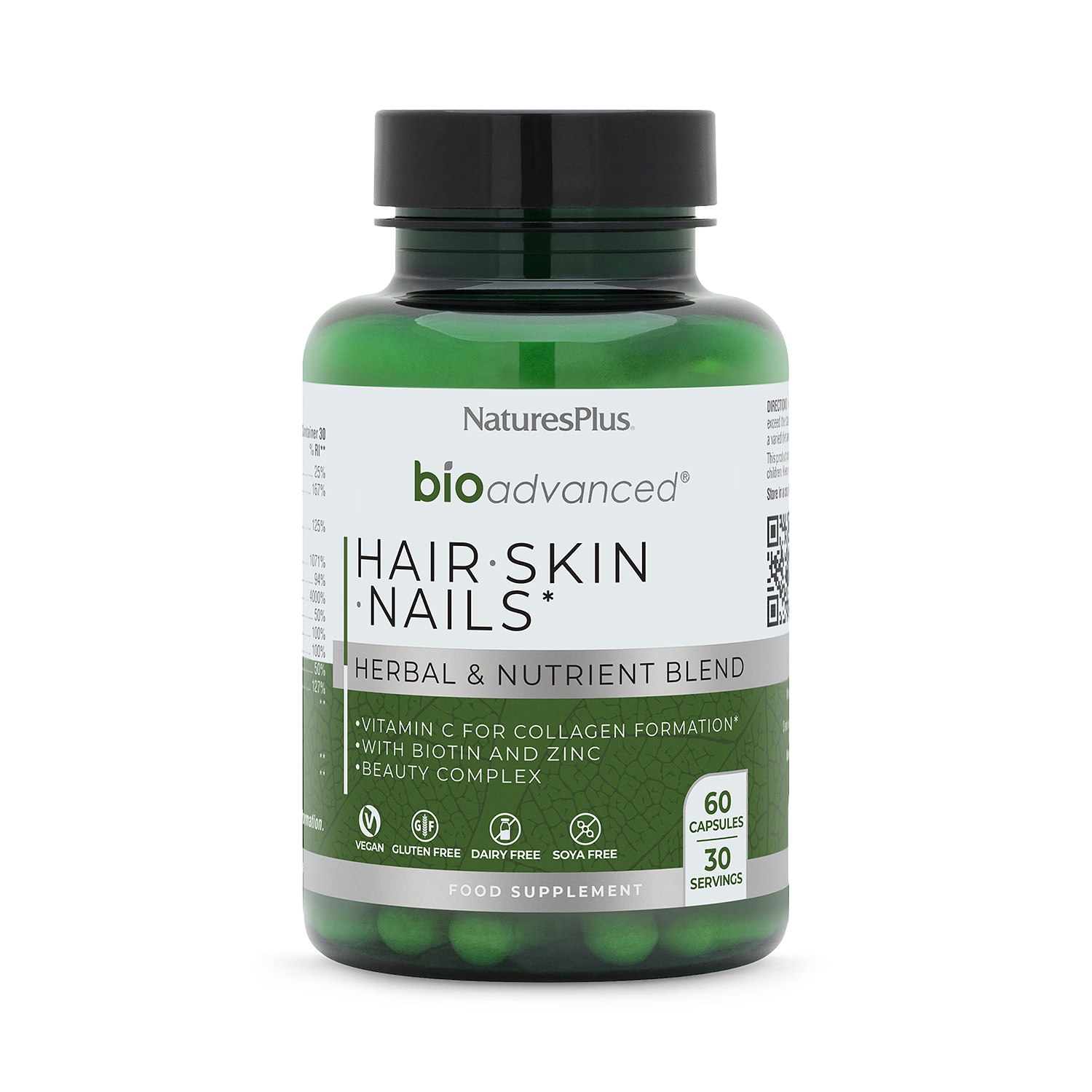 NaturesPlus BioAdvanced hair skin nails 60 capsules - British product