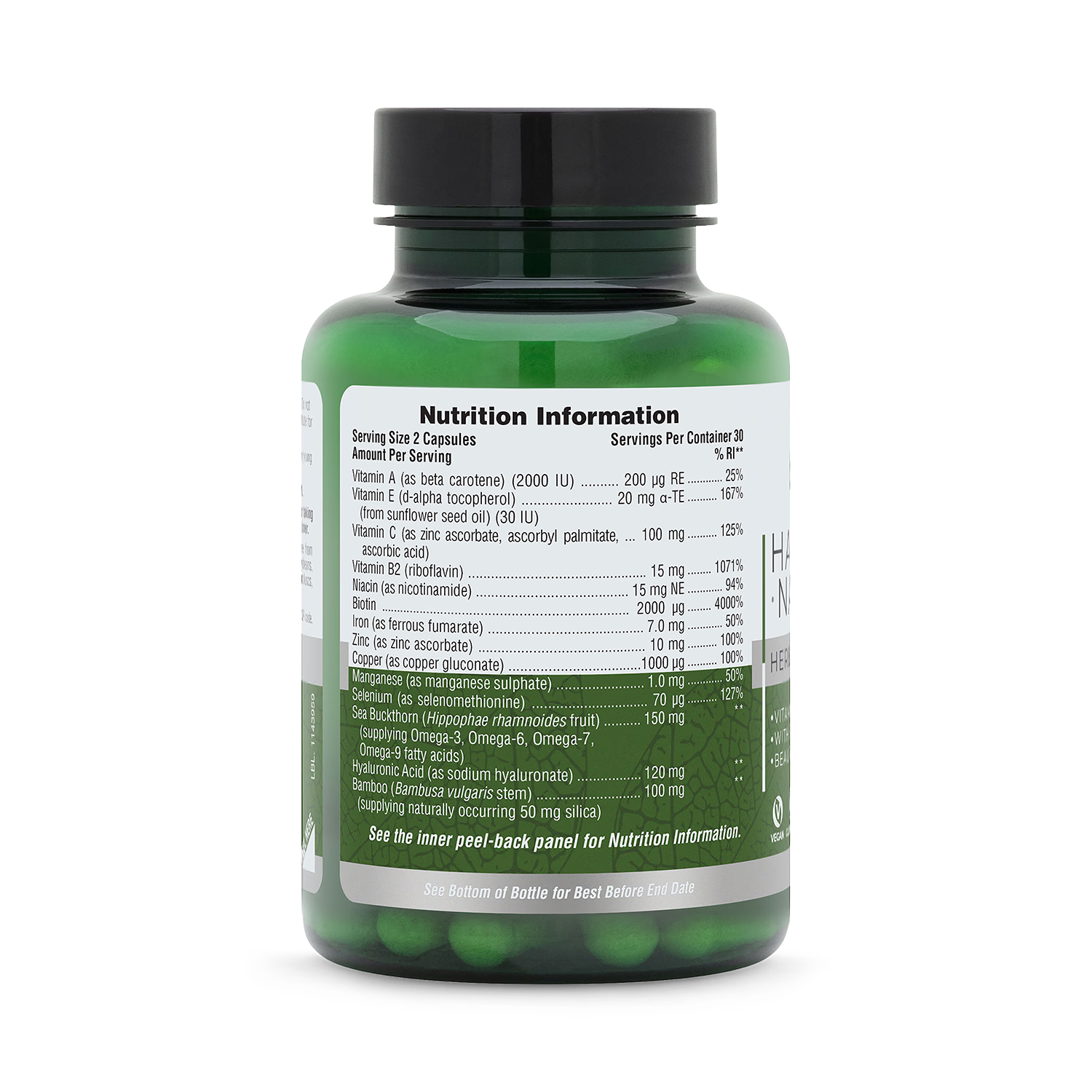 NaturesPlus BioAdvanced hair skin nails 60 capsules - British product