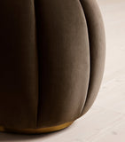 Soho Home velvet Sofia footstool, imported from the UK