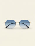 Cartier CT0467S rectangle-frame metal sunglasses, UK version