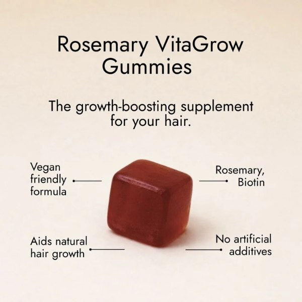 Rosemary Hair Oil Co VitaGrow gummies hair supplement British product