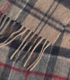Barbour wool-cashmere tartan scarf 195cm x 30cm, imported from the UK