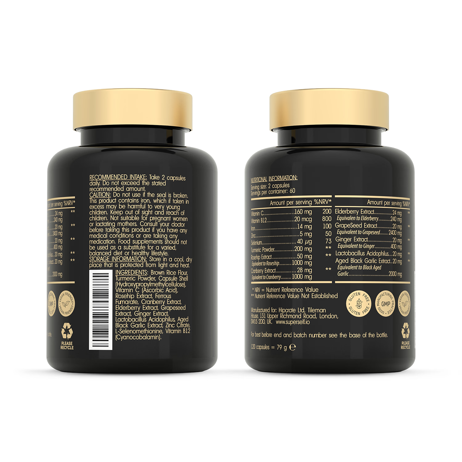 SuperSelf immune booster supplement 120 capsules, imported from the UK