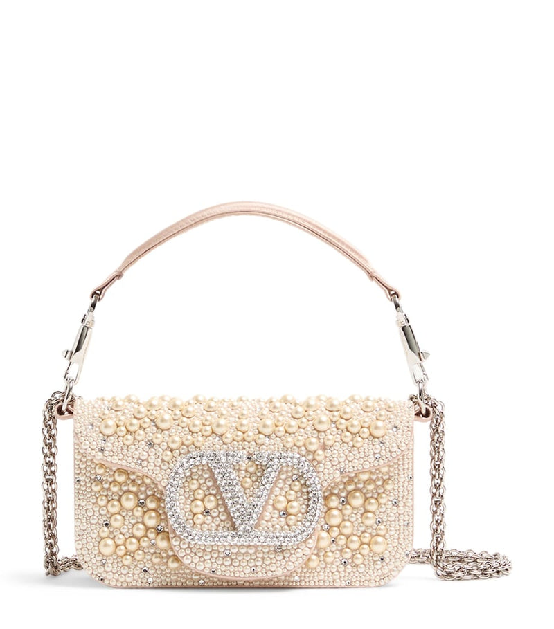 Valentino Garavani small embellished Locò shoulder bag, imported from the UK