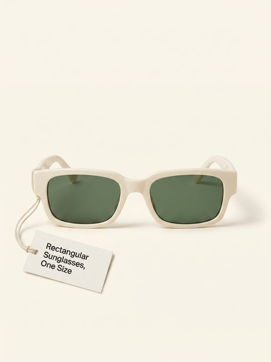 Prada rectangular women's sunglasses, green frame, UK version