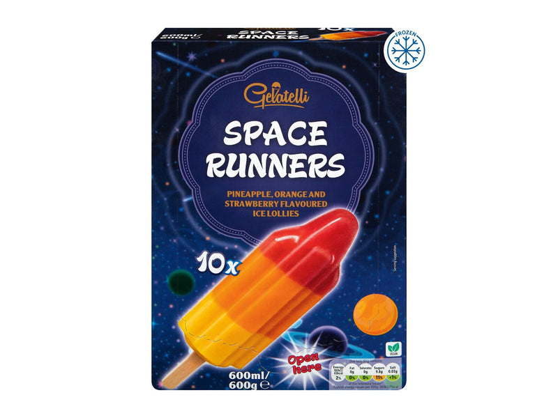 Space Runners rocket lollies 10 pack, imported from the UK