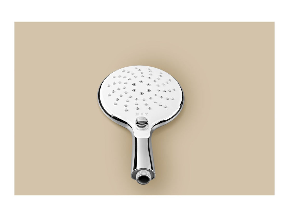 Multi-functional shower head with three spray patterns, 15cm, imported from the UK