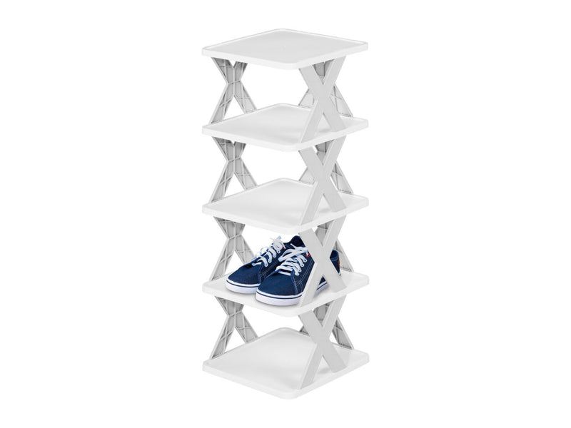 Five-tier shoe storage rack plastic organiser, UK version