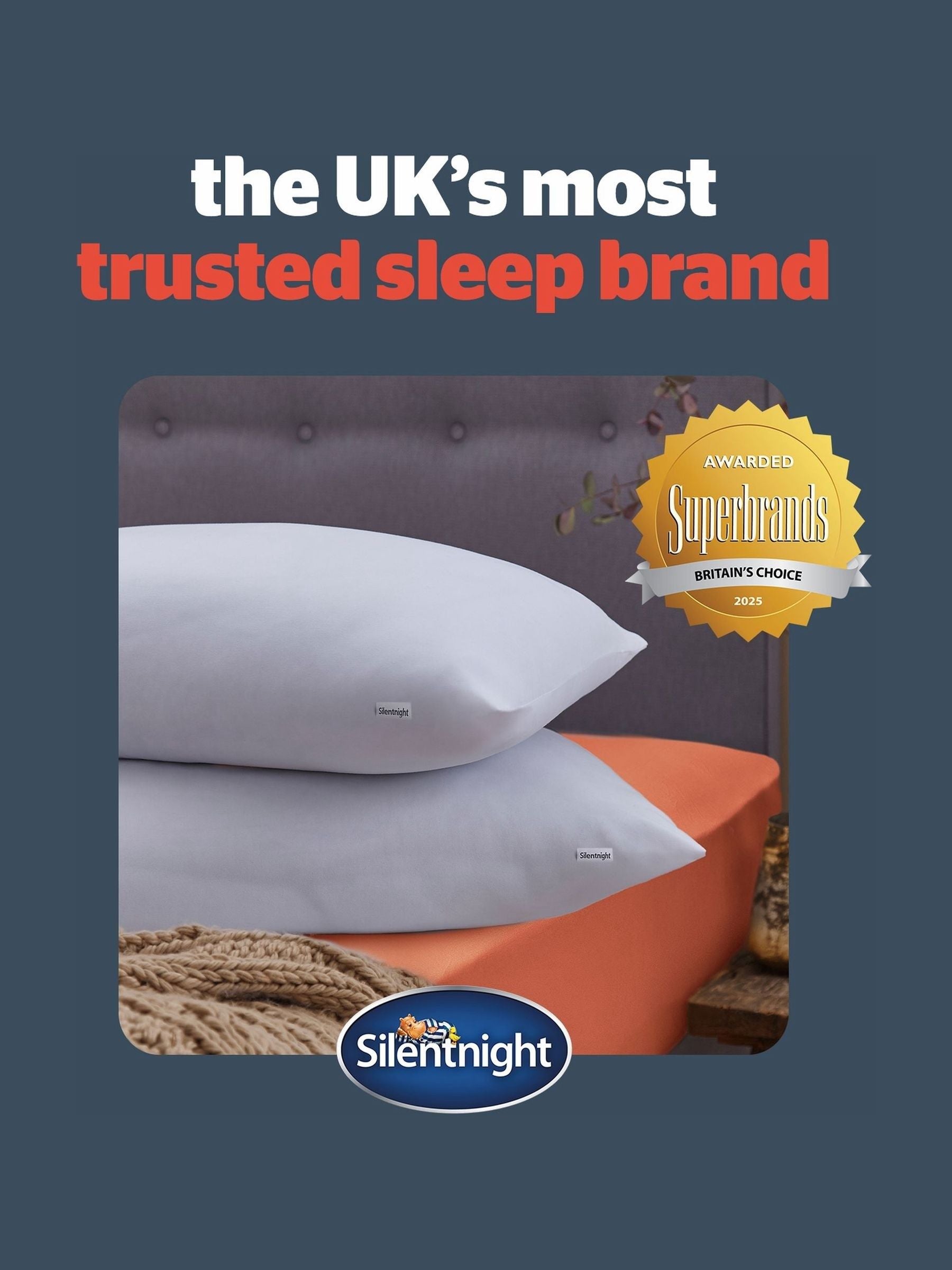 Silentnight So Snug Medium Pillows 2 Pack (British brand)