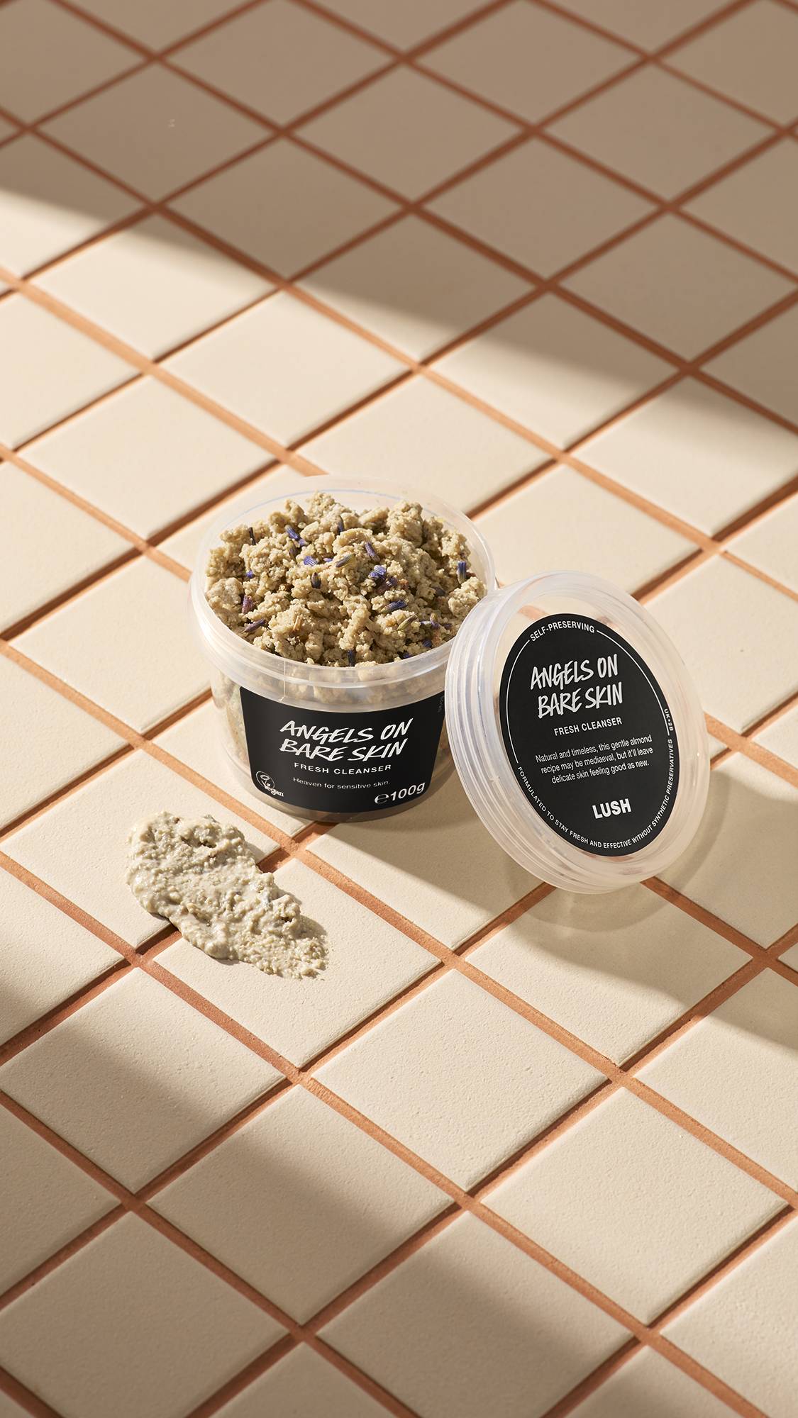 Lush Angels on Bare Skin facial cleanser, imported from the UK