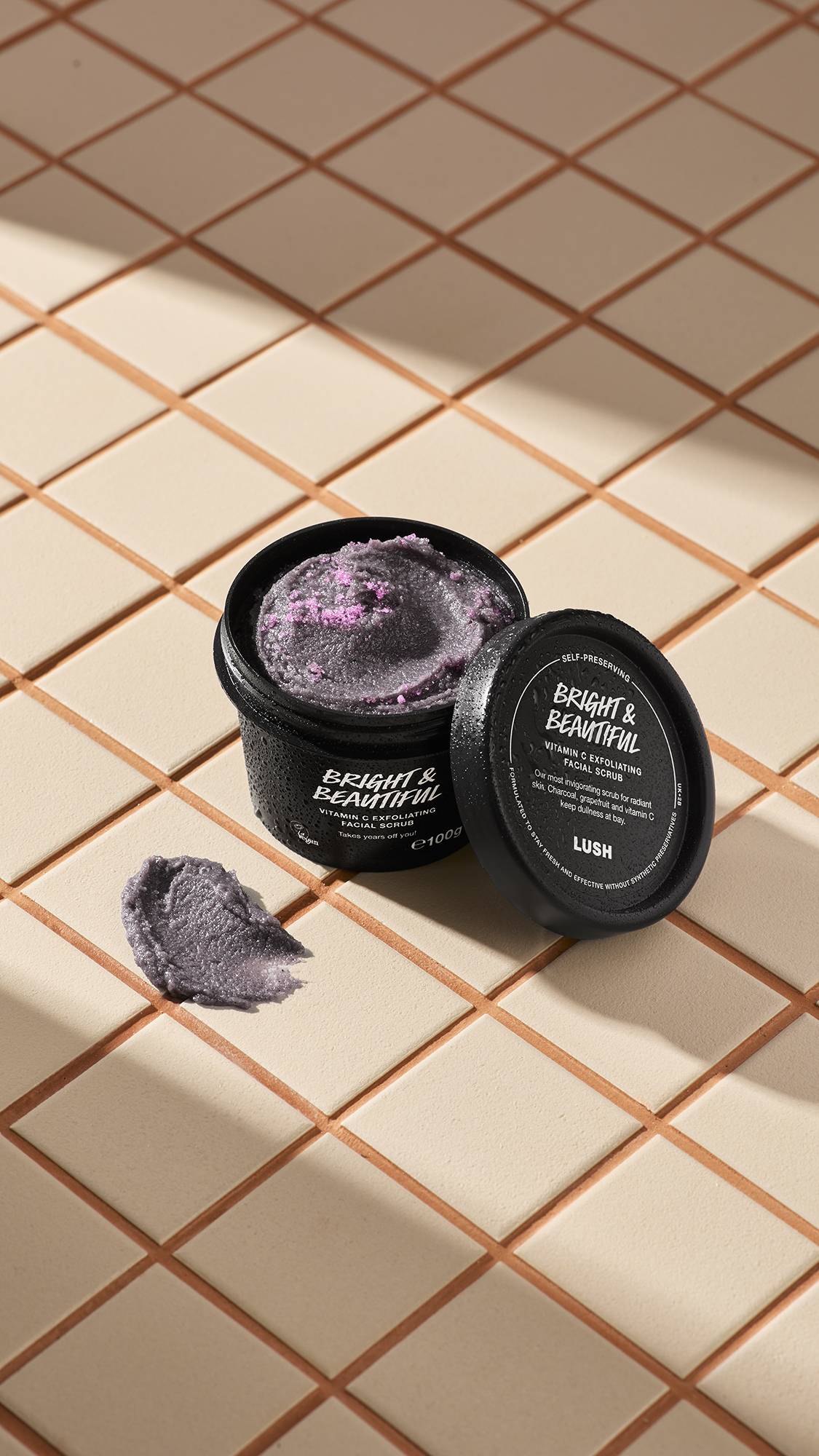 Lush Bright and Beautiful vitamin C exfoliating facial scrub (British brand)