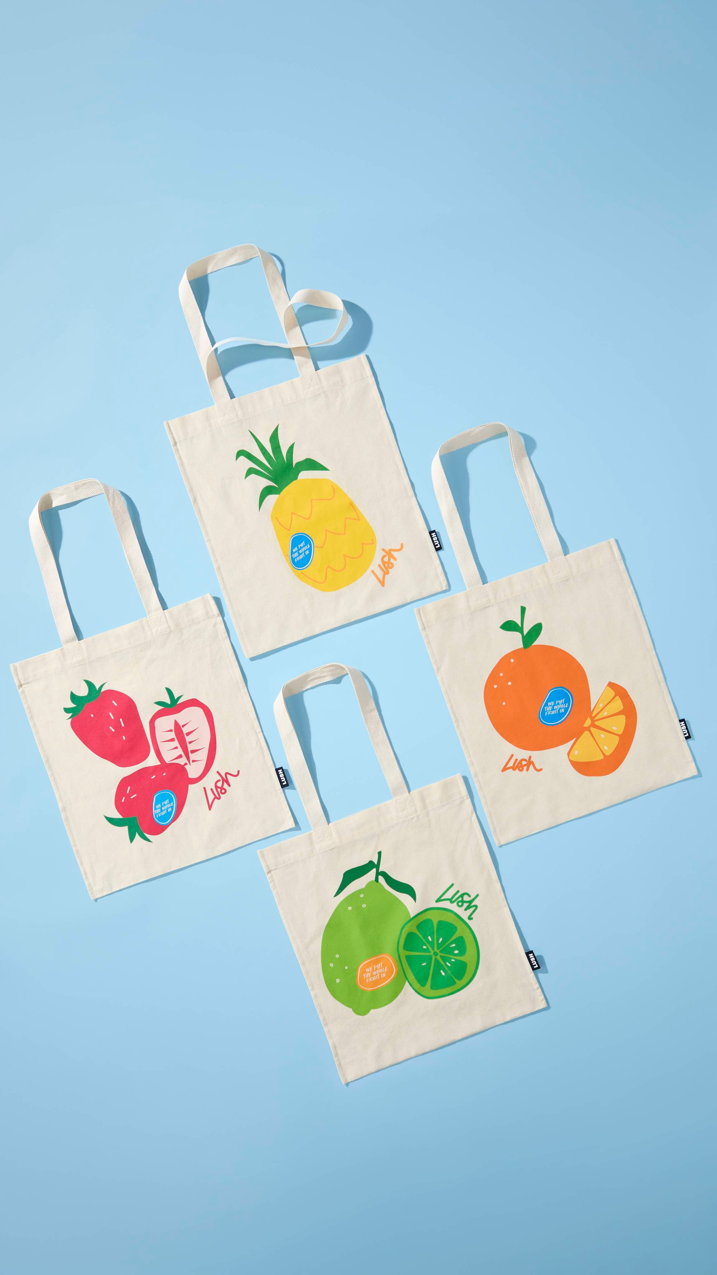 Lush pineapple tote bag 40cm x 35.5cm - British product