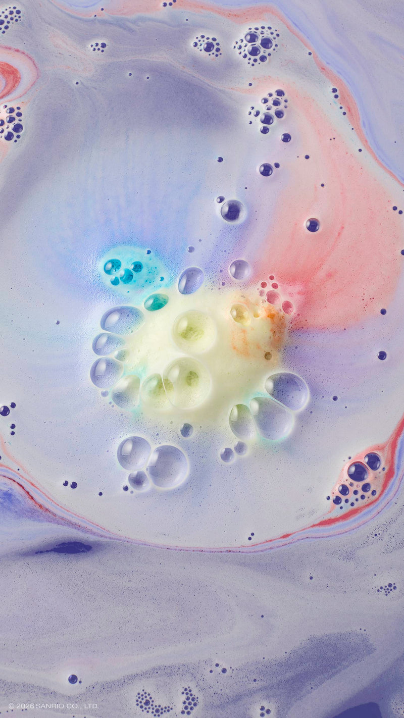 Lush Usahana bath bomb in rainbow colours, UK version
