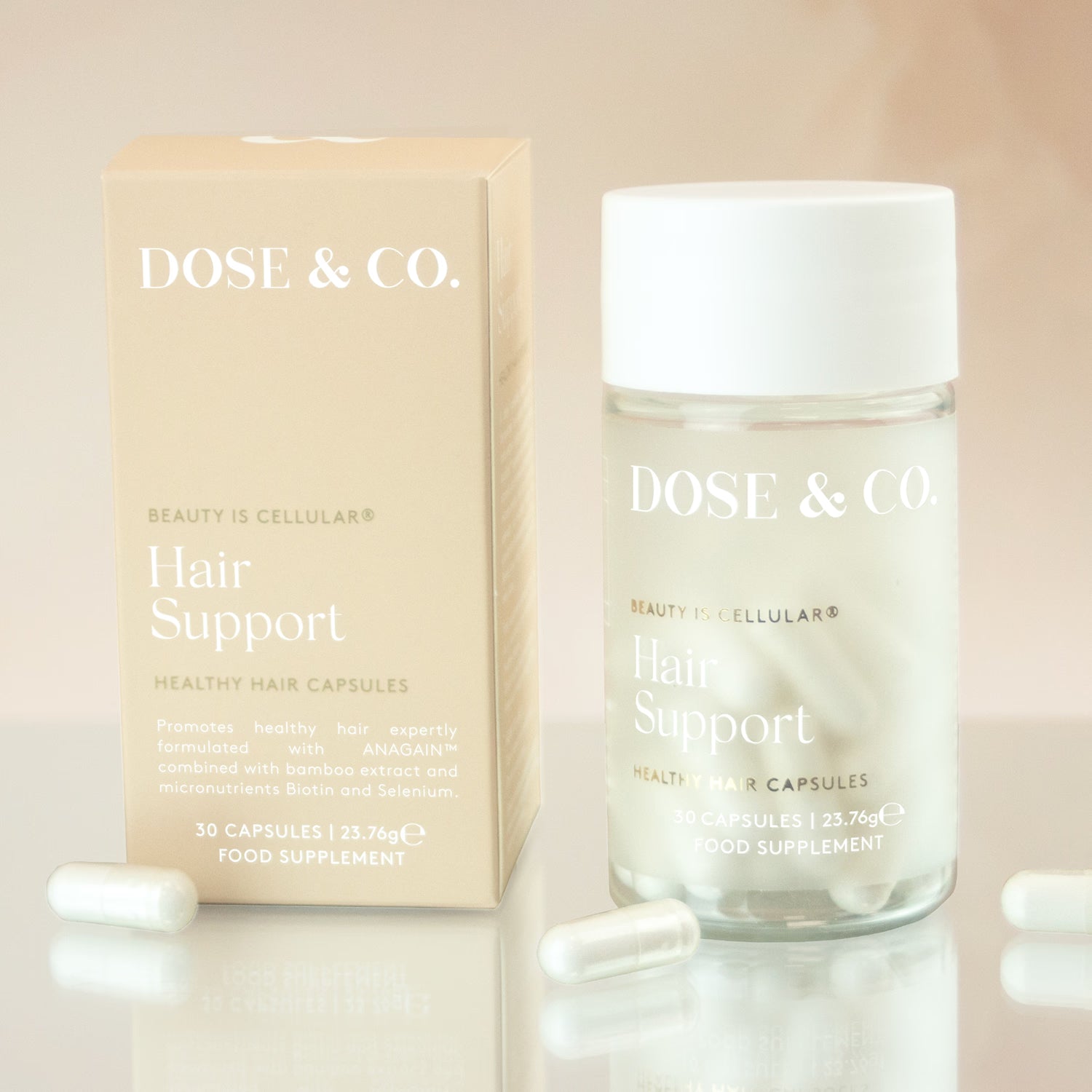 Dose & Co hair and scalp support capsules 30 pack, UK version
