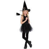 Smiffys Kids Witch Kit with tutu, hat and broom, imported from the UK