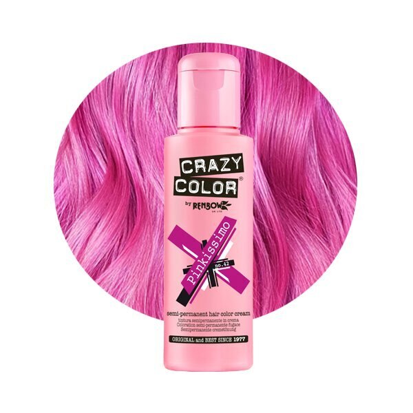 Crazy Color Semi Permanent Hair Color Cream Pinkissimo 42 GOODS Superdrug   