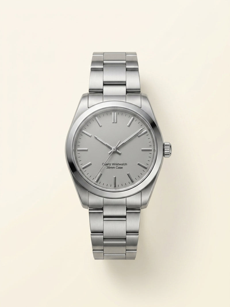 Cartier Santos Small Model steel quartz watch, UK version