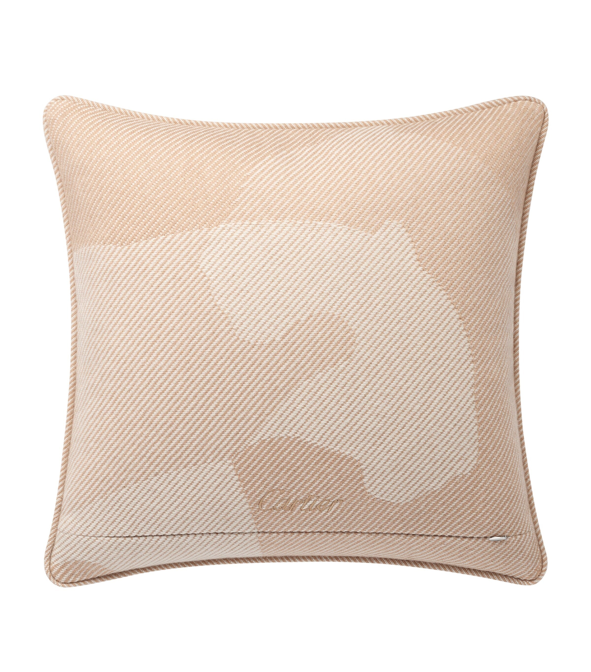 Cartier wool-cashmere Panthère de Cartier cushion 50cm x 50cm - British product