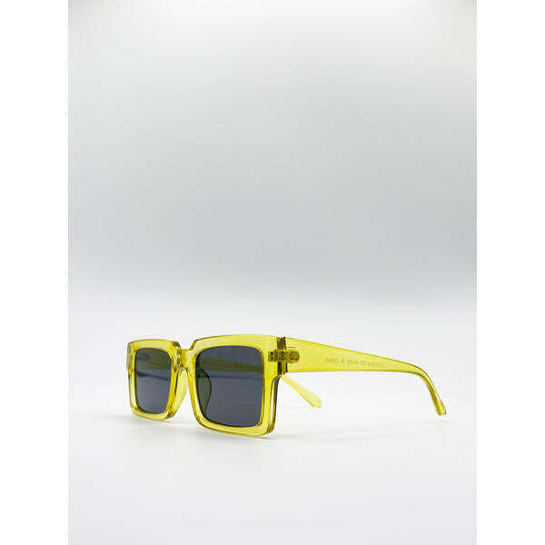 SVNX square crystal frame sunglasses with UV400 protection, UK version