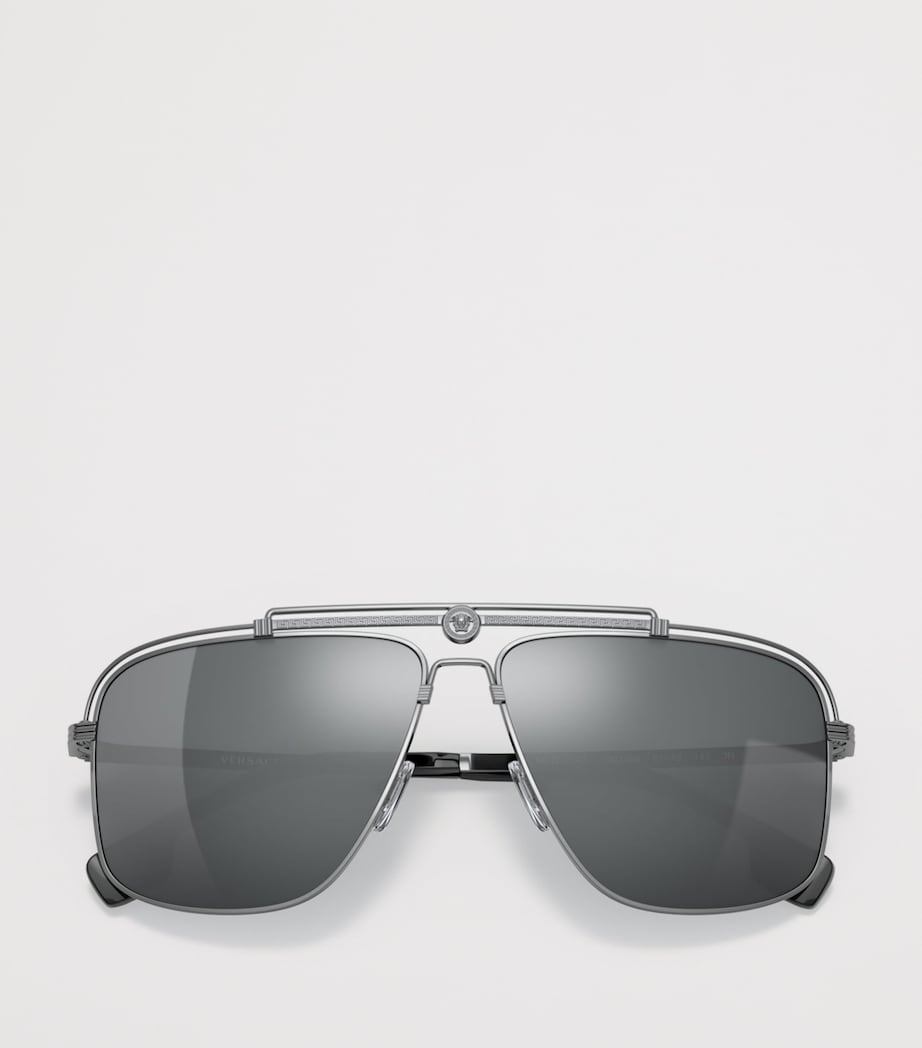 Versace metal aviator sunglasses with Medusa head, imported from the UK