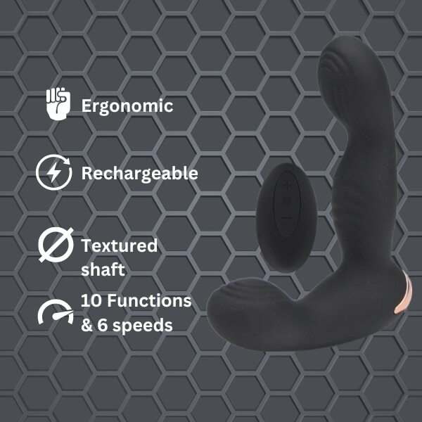 Rev-Pro prostate massager 10 functions remote controlled - British product