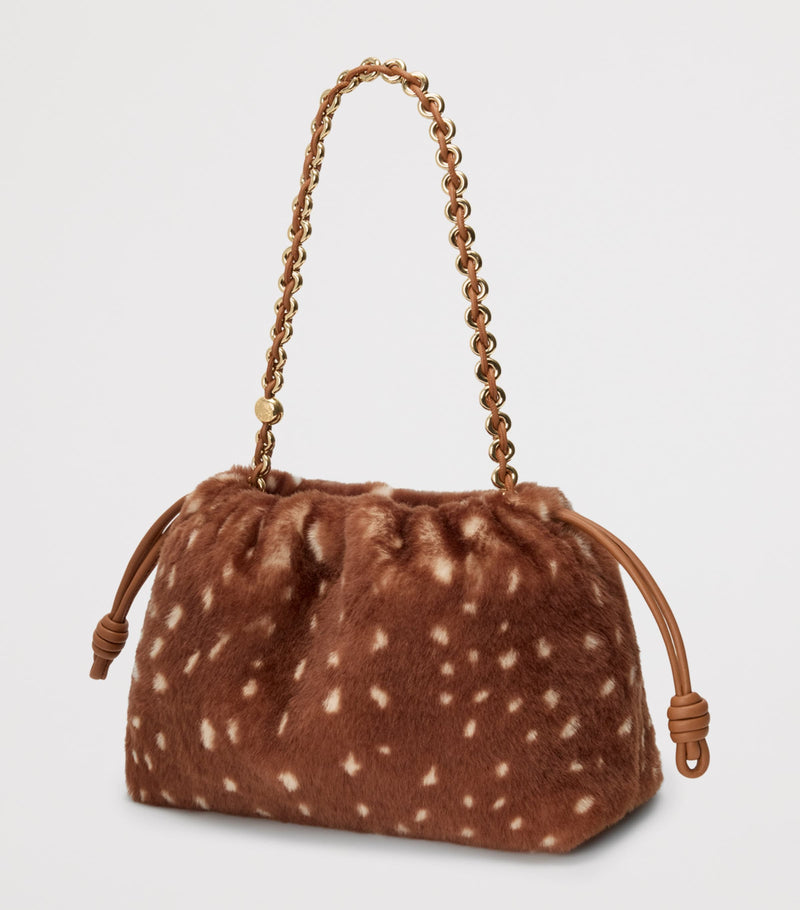LOEWE medium shearling Flamenco shoulder bag, imported from the UK